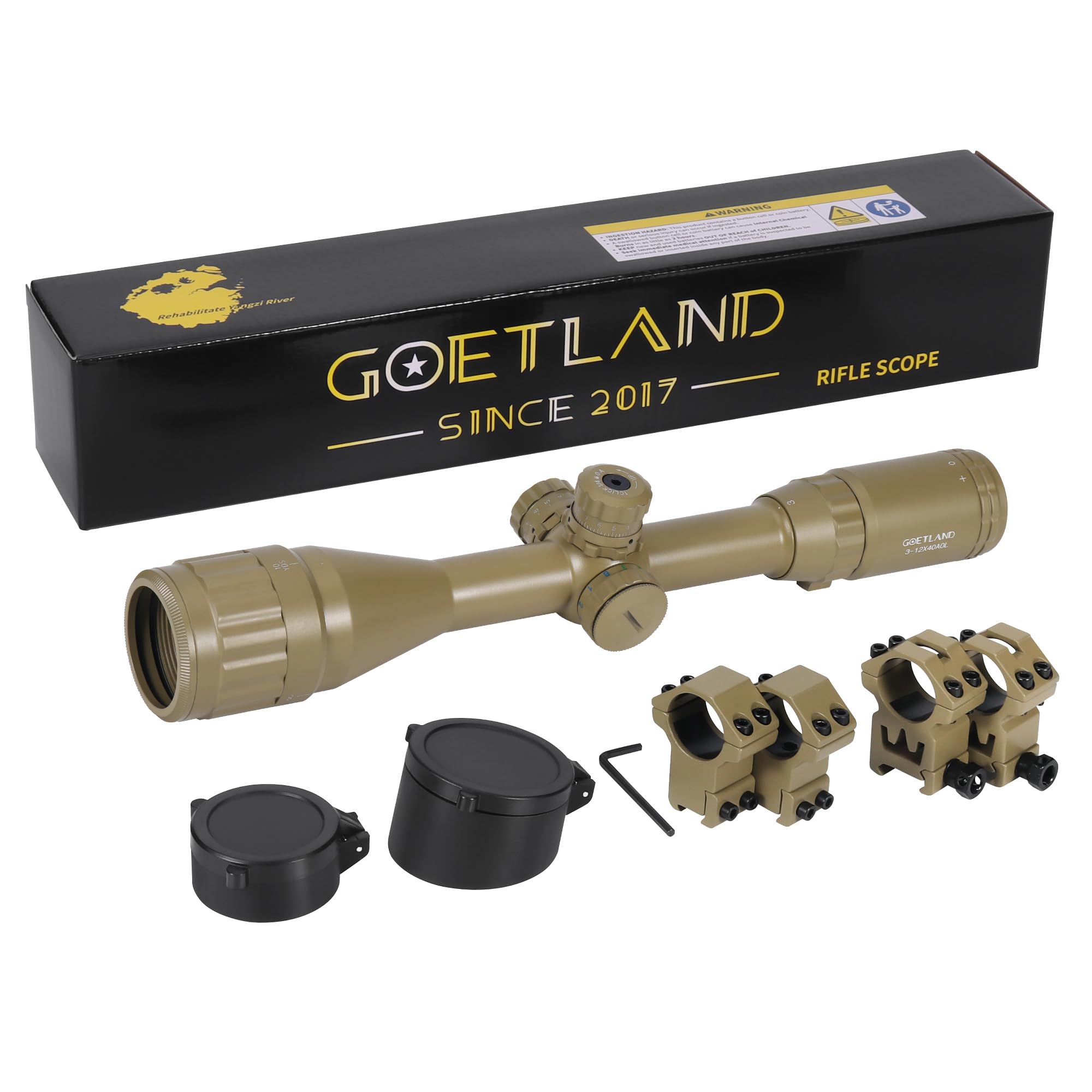 Amazon.co.jp: Goetland 光学照準器 ライフルスコープ 3-12x40 AO 可変