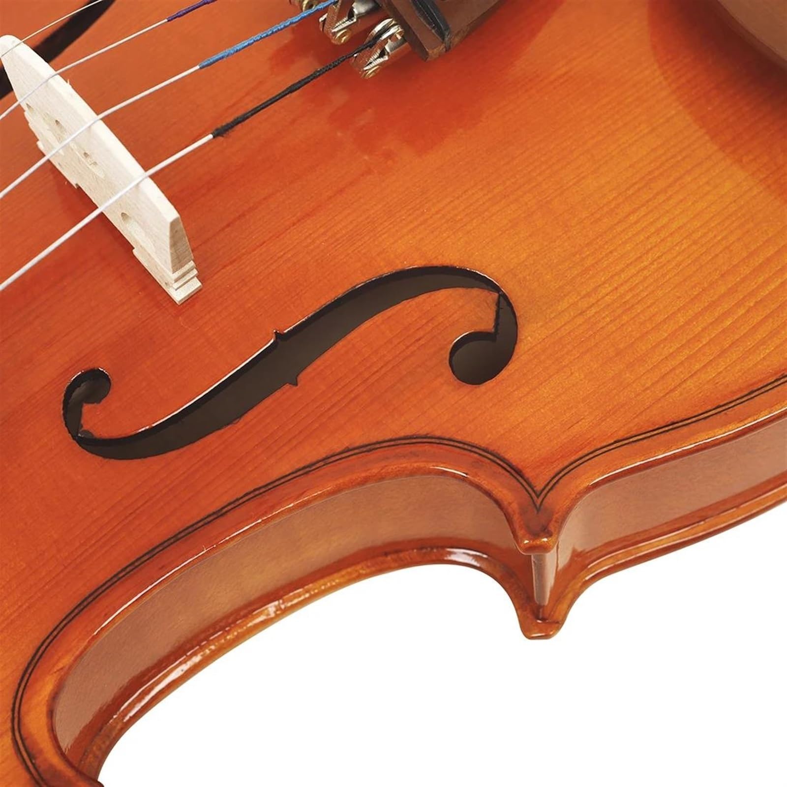 Violino Naturale 4/4 Per Principianti Pannello In Abete Rosso Legno Di Acero Modello Tigre Naturale Sul Retro Set Di Violini(Violin)