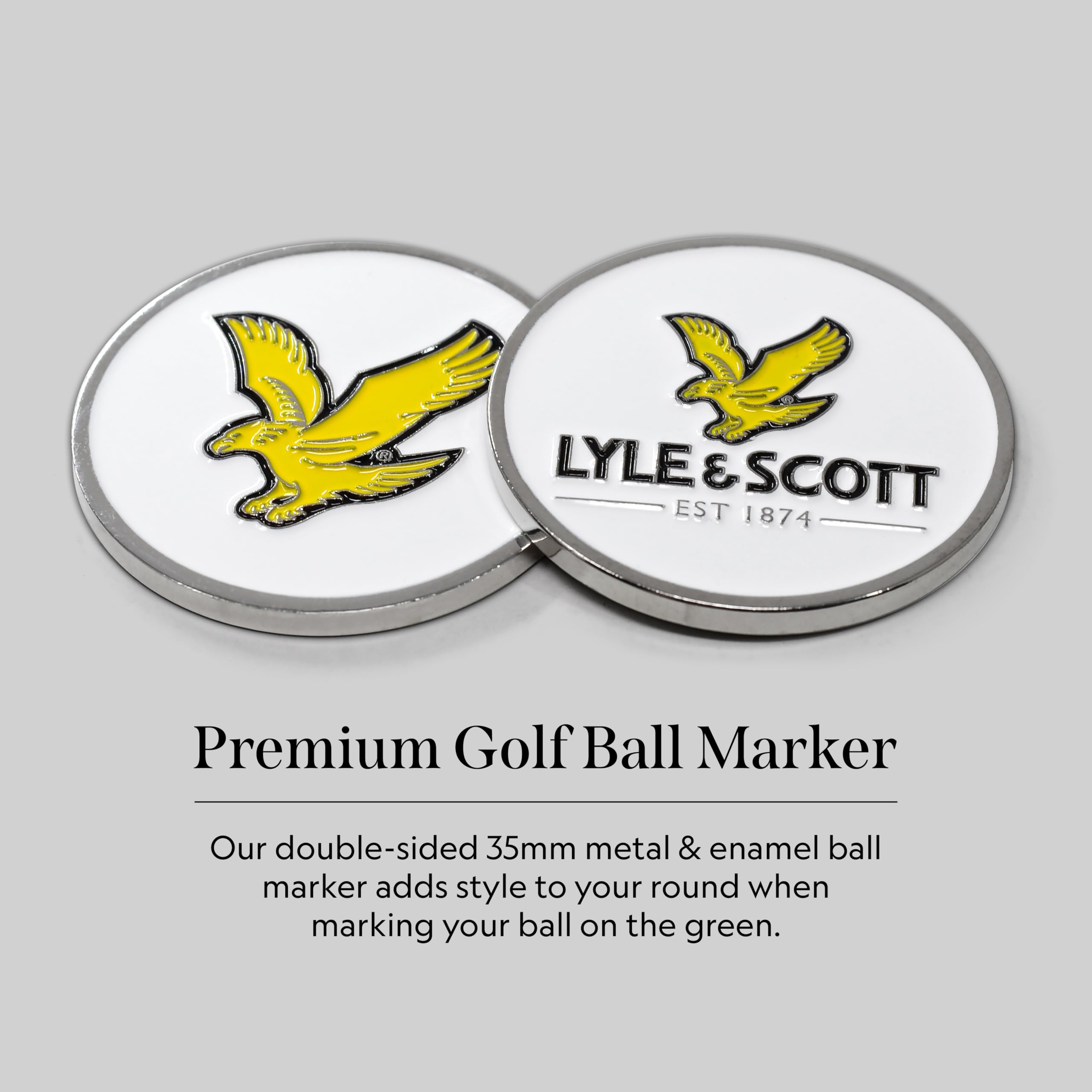 Lyle And Scott Argyle Links Pouch Gift Set – Custodia Deluxe in Pelle con Fodera in Velluto, Regalo Perfetto per Il Campo da Golf, Include Accessori da Golf: Tee in Legno, marcatore per Palline,