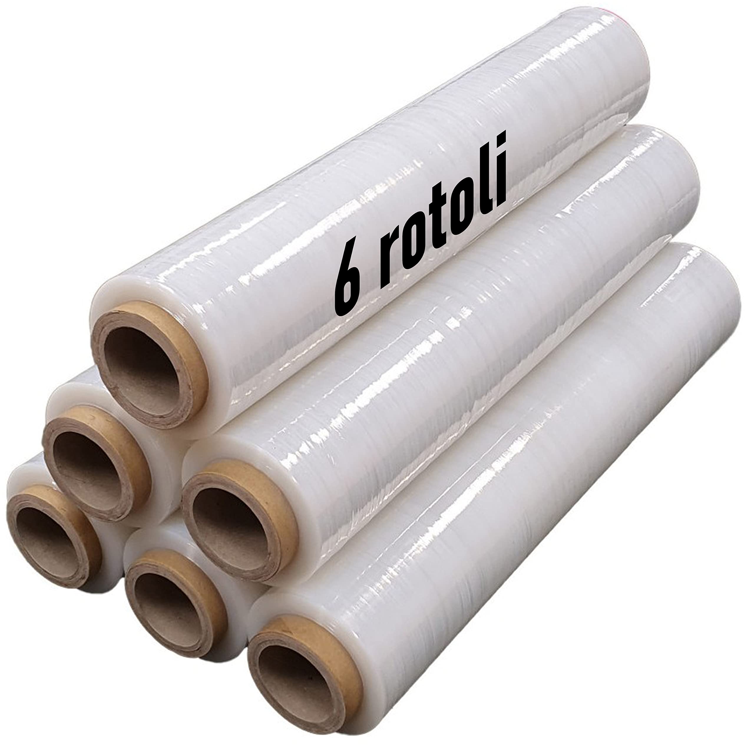 Simpletek – 6 Rouleaux Film Extensible Manuel Film Transparent Domopack Pour Emballage