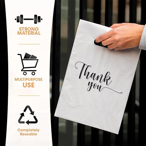 Miniatura 6 de Bolsas de tienda de mercancías de agradecimiento, diferentes tamaños de 9 x 12 pulgadas, 12 x 15 pulgadas, 15 x 18 pulgadas y 1.25 mil. Paquetes de