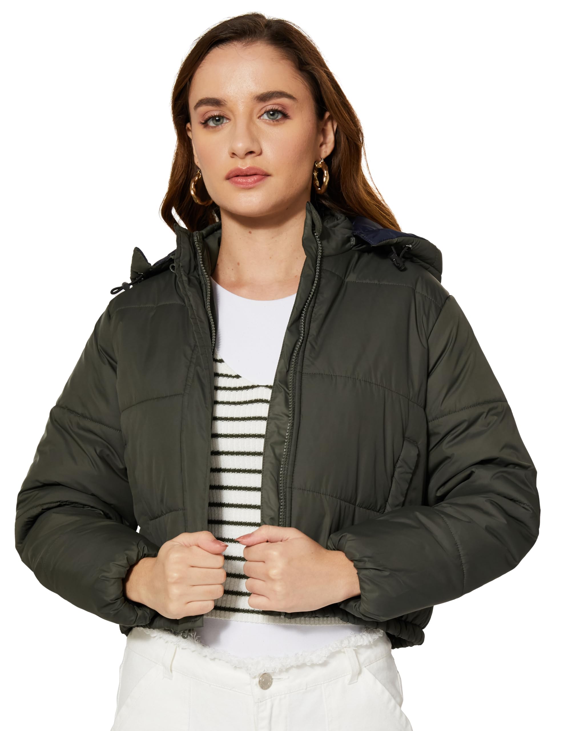 Amazon Brand - Symbol Women's Regular Quilted Jacket (Available in Plus Sizes)