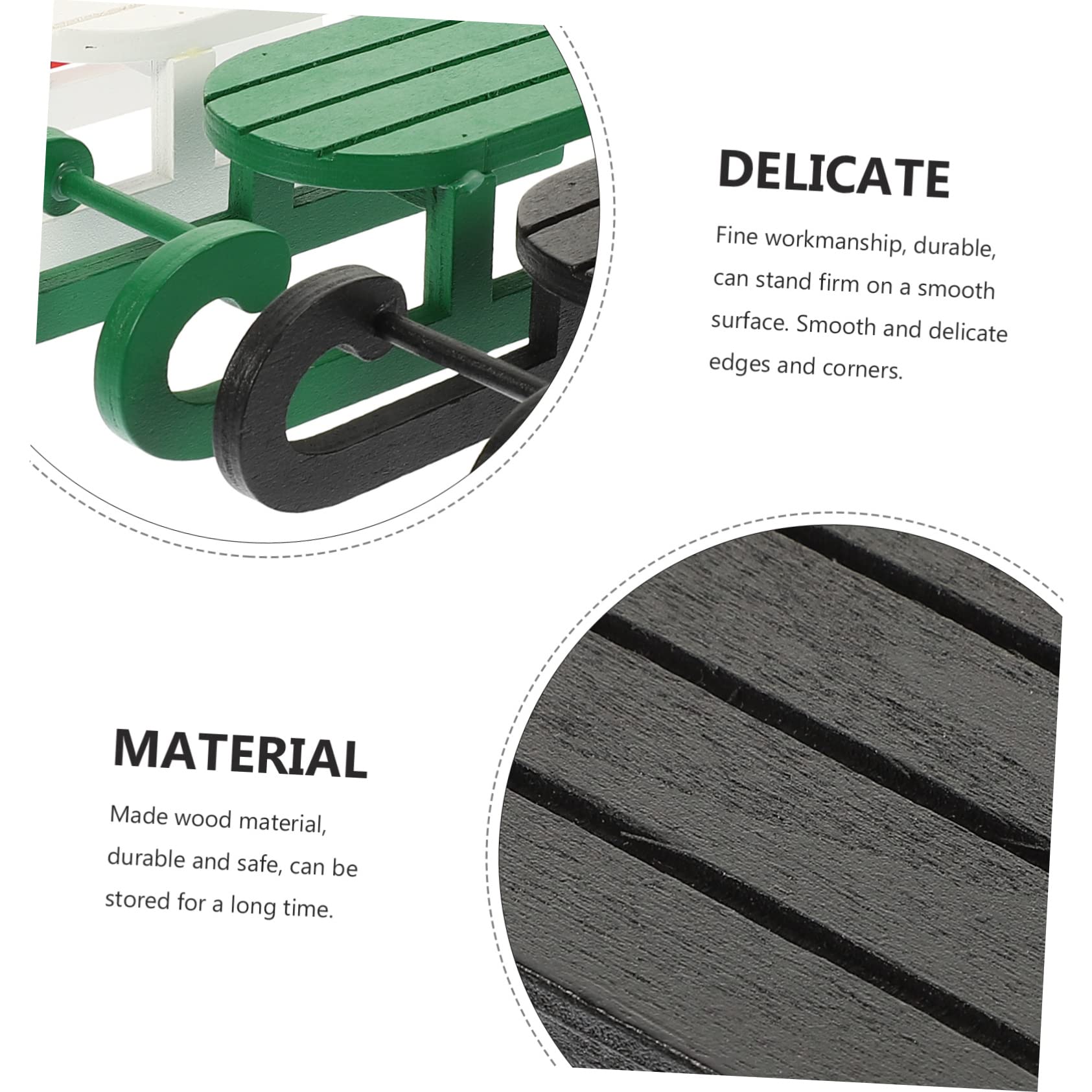 Cabilock 5 Juegos Colgante De Trineo De Madera Decoração Christmas Decor De Nieve Adorno De Mesa De Navidad Mini Trineo Adorno De Trineo De Madera Trineo De Escritorio 4 Uds * 5