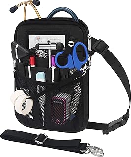 BOVKE Nurse Fanny Pack with Medical Gear Pockets, Tape Holder, Medical Bag Nurse Waist