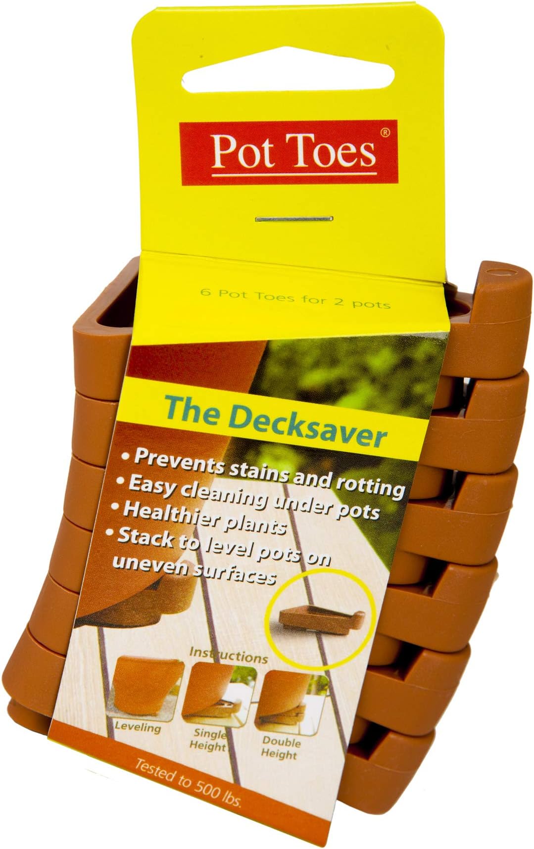 Pot Toes, Terra-cotta (Pack of 6)