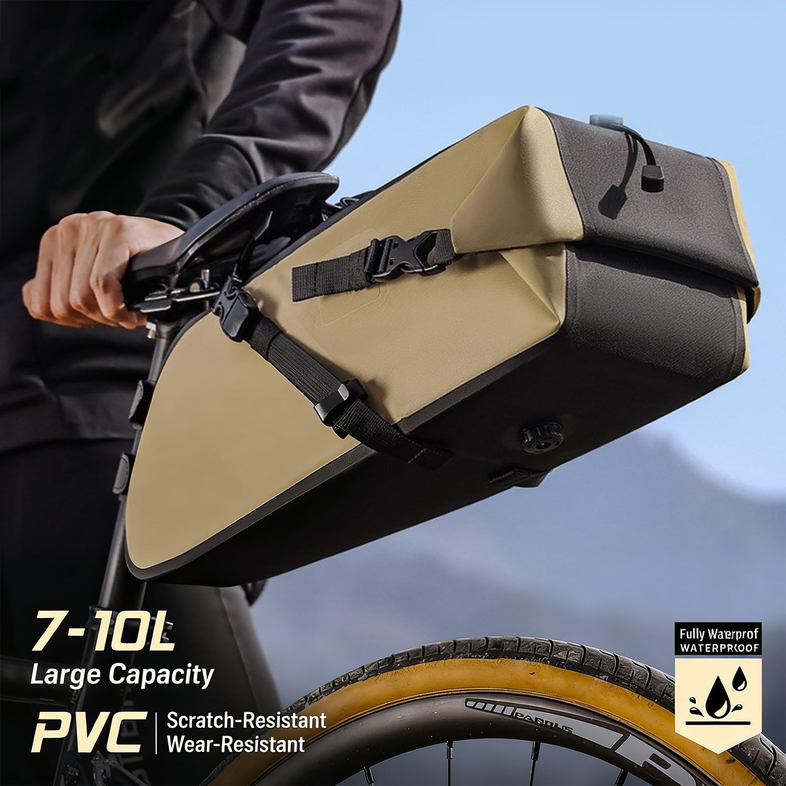 Bolsa de sillín para bicicleta de carretera, bolsillos pequeños, bolsa trasera, tijas de sillín de bicicleta, bolsas traseras, bicicletas impermeables bajo el asiento, almacenamiento