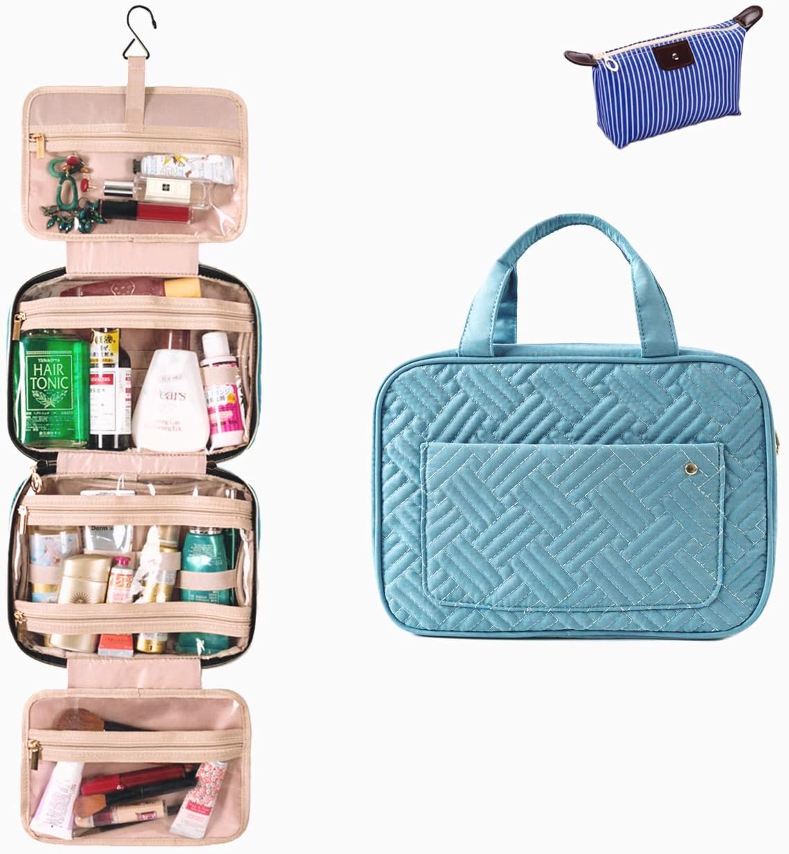 Toiletry Bag for Women Large Hanging with Hook and Handles