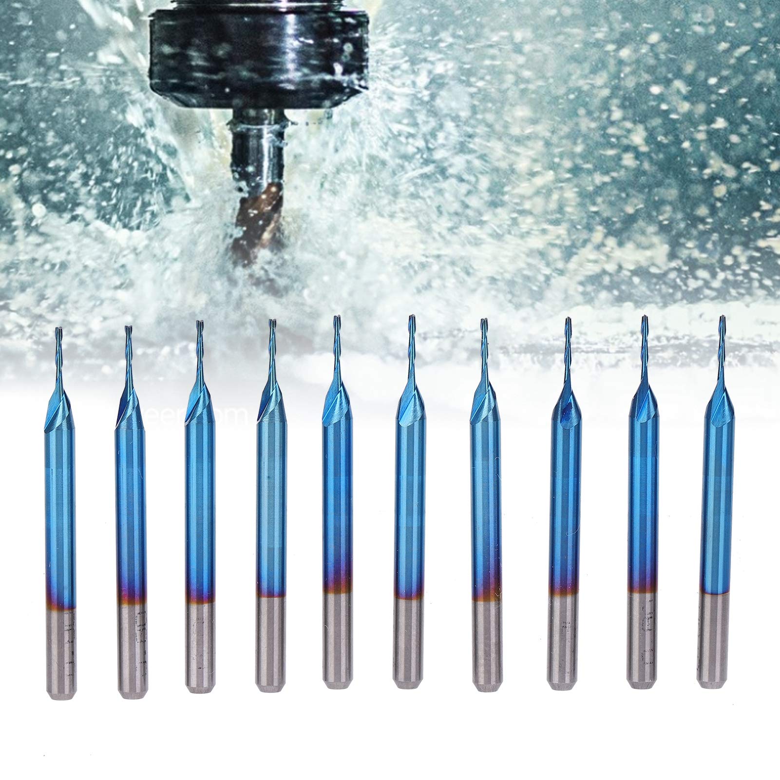 Brocas de fresado CNC, fresa de punta plana de acero de tungsteno de 2 ranuras para madera contrachapada para cortar madera dura para acrílico