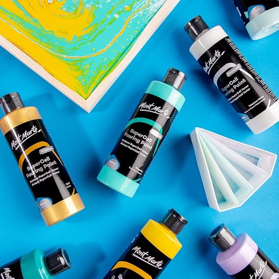 Mont Marte SuperCell Pouring Paint 240ml - Bright Yellow