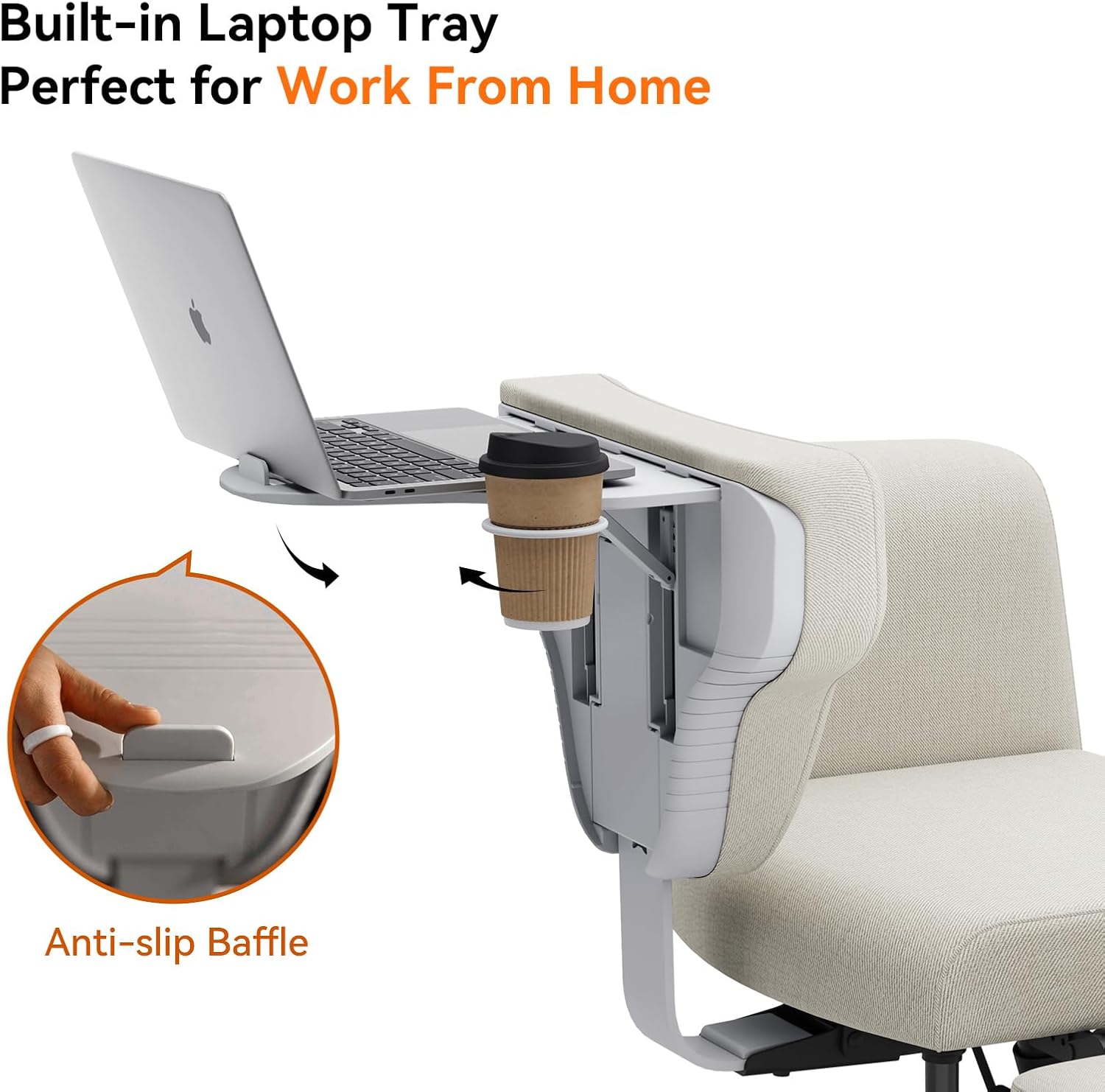 Newtral Freedom-X Criss Cross Chair with Wheels & Amrests- Cross Legged Office Chair with Laptop Tray, Multi-Position Recliner Chair, Adjustable Ergonomic Chair, Relax, Work from Home