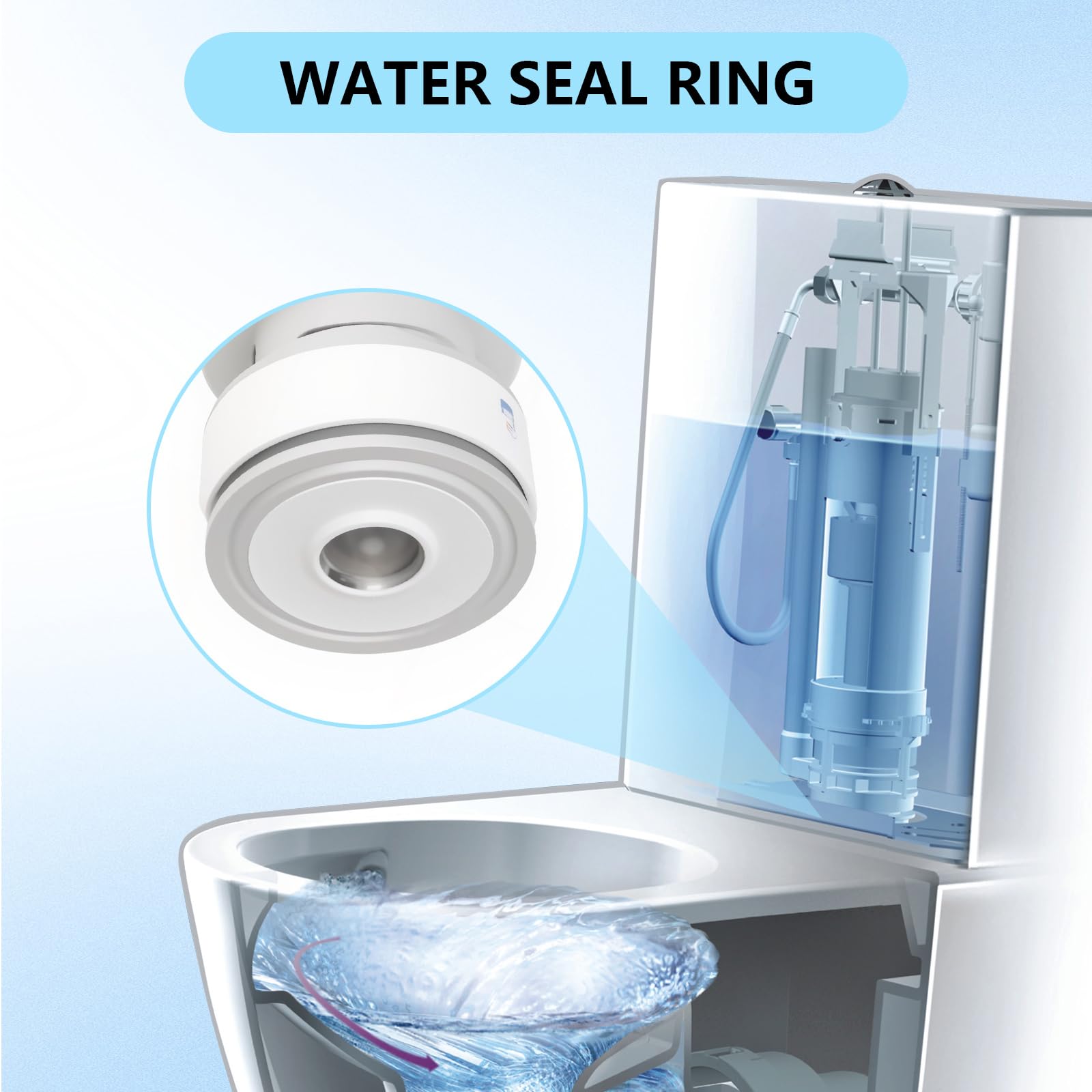 4 Pezzi Anello di Tenuta per Valvola di Scarico WC Compatibile con Geberit, Guarnizione in Silicone per Valvola di Scarico, Ricambio per 816.418.00.1 (Bianco)