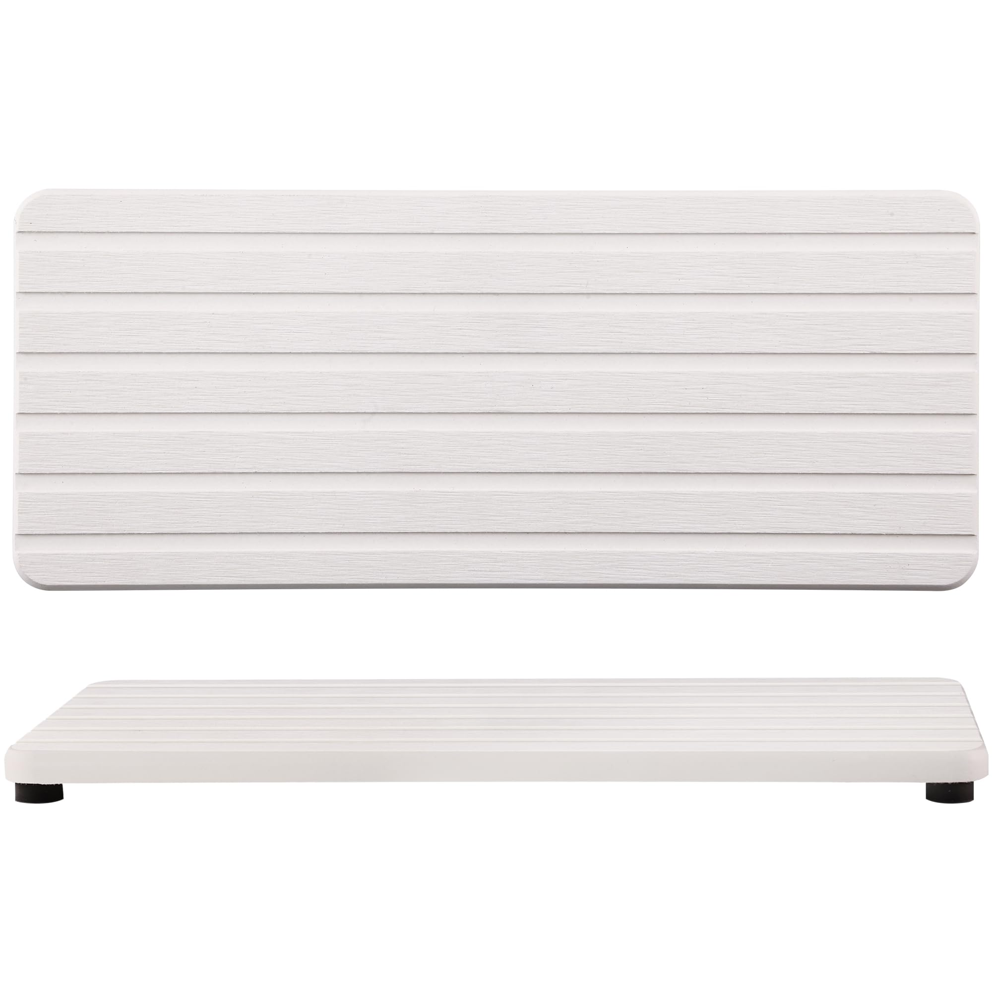 NiuYichee 2 PCS Water Absorbent diatomite Coasters, 9.5" x 4" Water Absorbing Stone Tray for Sink, Stone Drying mat for Kitchen Counter, Stone soap