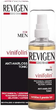 Vinifolin anti hair loss tonic, 100 mL is all natural, procyanidin B2 based anti-hair loss tonic applied topically to stimulate hair follicles and accelerate hair follicle activity