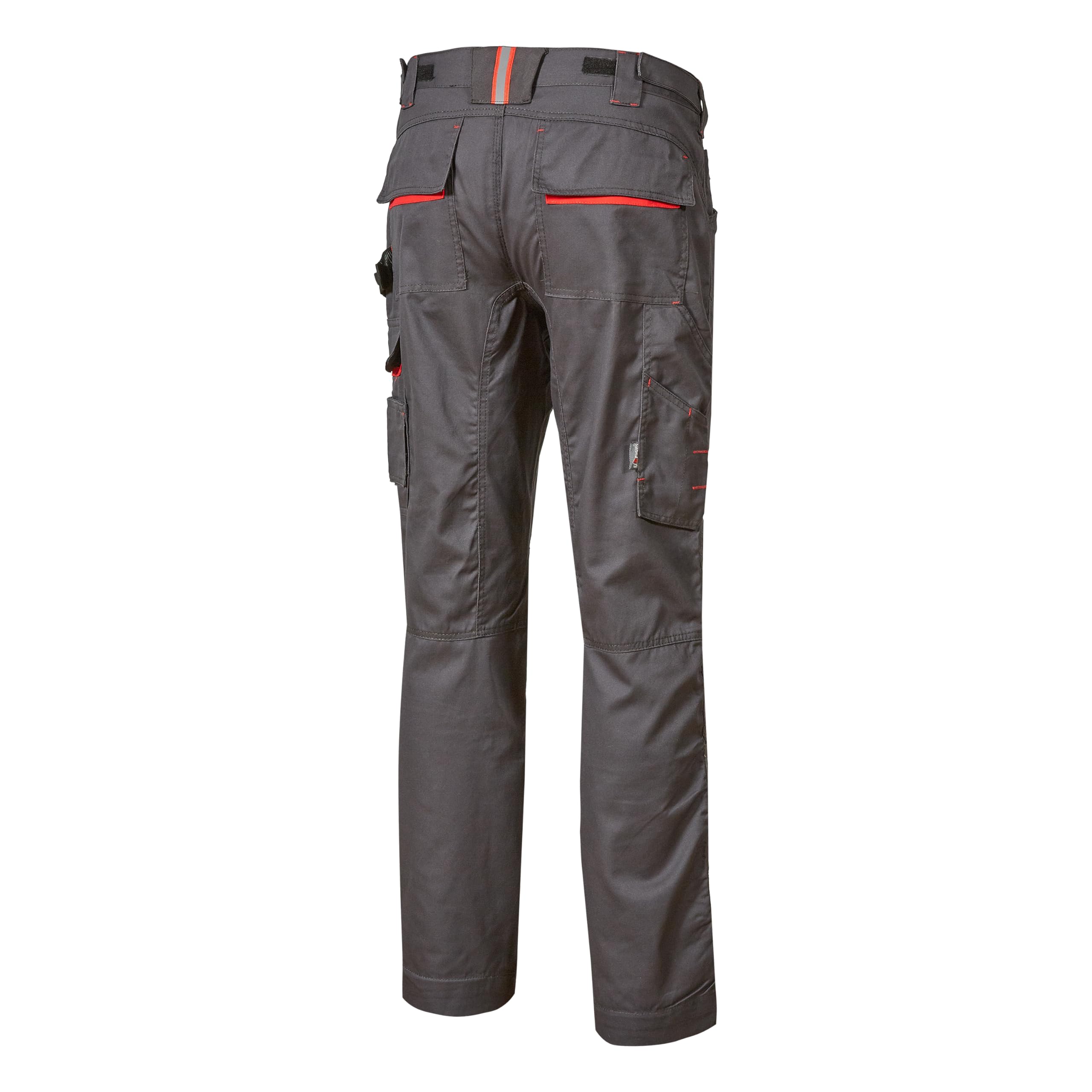 U-Power NIMBLE, pantaloni da lavoro da uomo, pantaloni cargo con elastico in vita, con tasche per ginocchiere, multitasche, tessuto confortevole, usura esterna resistente e durevole (Grey Meteorite-44)