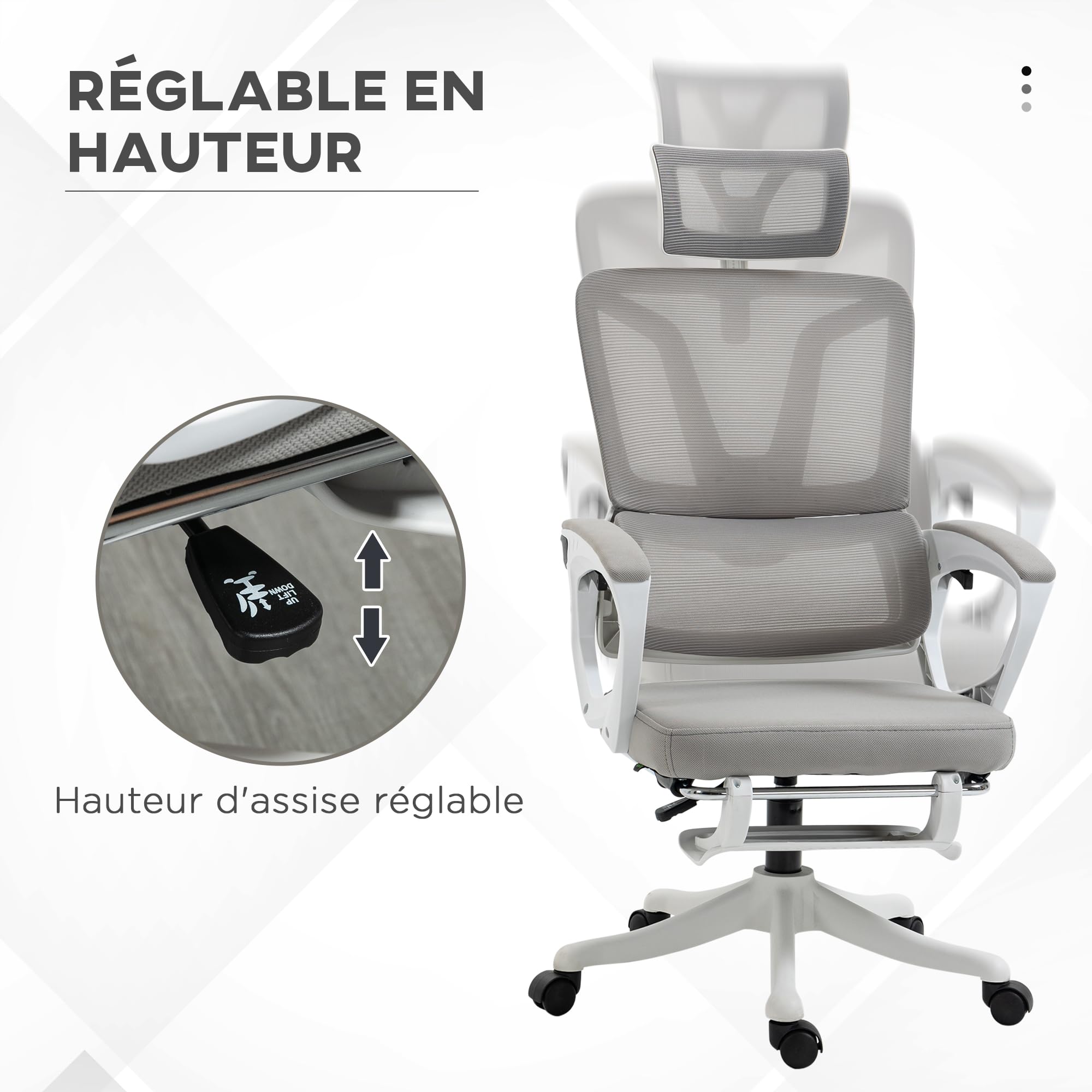 Sedia uffico Poltrona da Ufficio ergonomica con altezzqa regolabile e