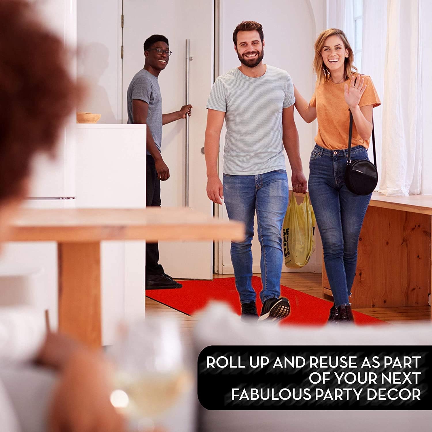 Red Carpet Runner for Party 2.2 x 16.4 FT- Non Slip 3mm Thick Wedding Aisle Runner - Red Rug for Indoor Outdoor Ceremony Party Decorations Hollywood Oscars Event Runway Fashion Show - Image 8