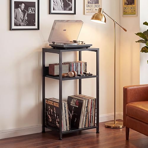 Record Player Stand, Side Table, Turntable Stand for Home 1Pack