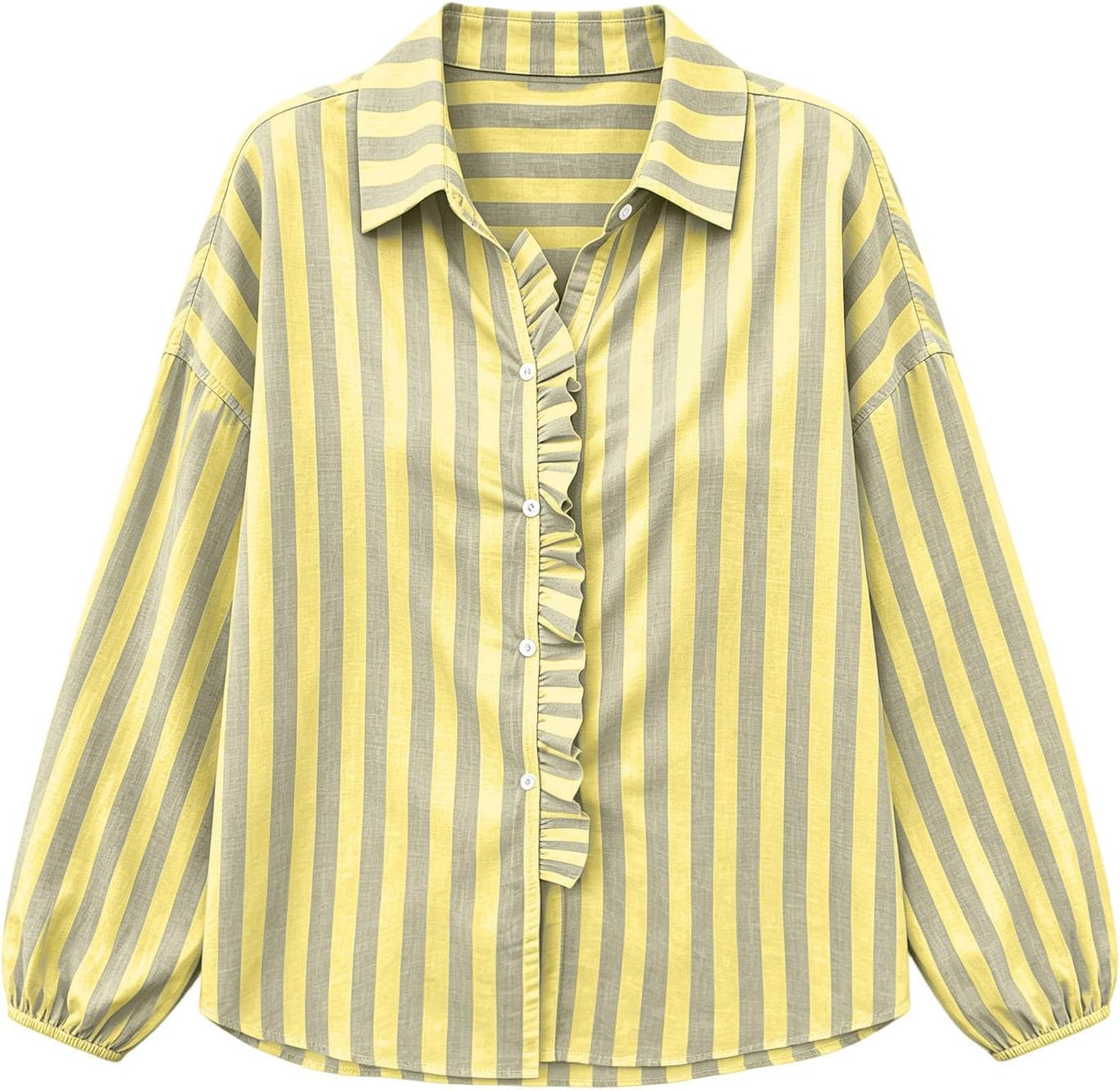 Womens Button Down Shirts 3/4 Sleeve Gingham Striped | 3/4 Sleeve Button Down Shirts for Women Gingham Striped Tops V Neck Collared Dressy Casual Loose Blouses