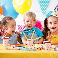 Vista 6 de Biodegradable Striped Paper Straws,Paper Drinking Straws for Party, Events and Crafts,Baby Shower Decorations 7.75 Inches, Black White Striped - 100