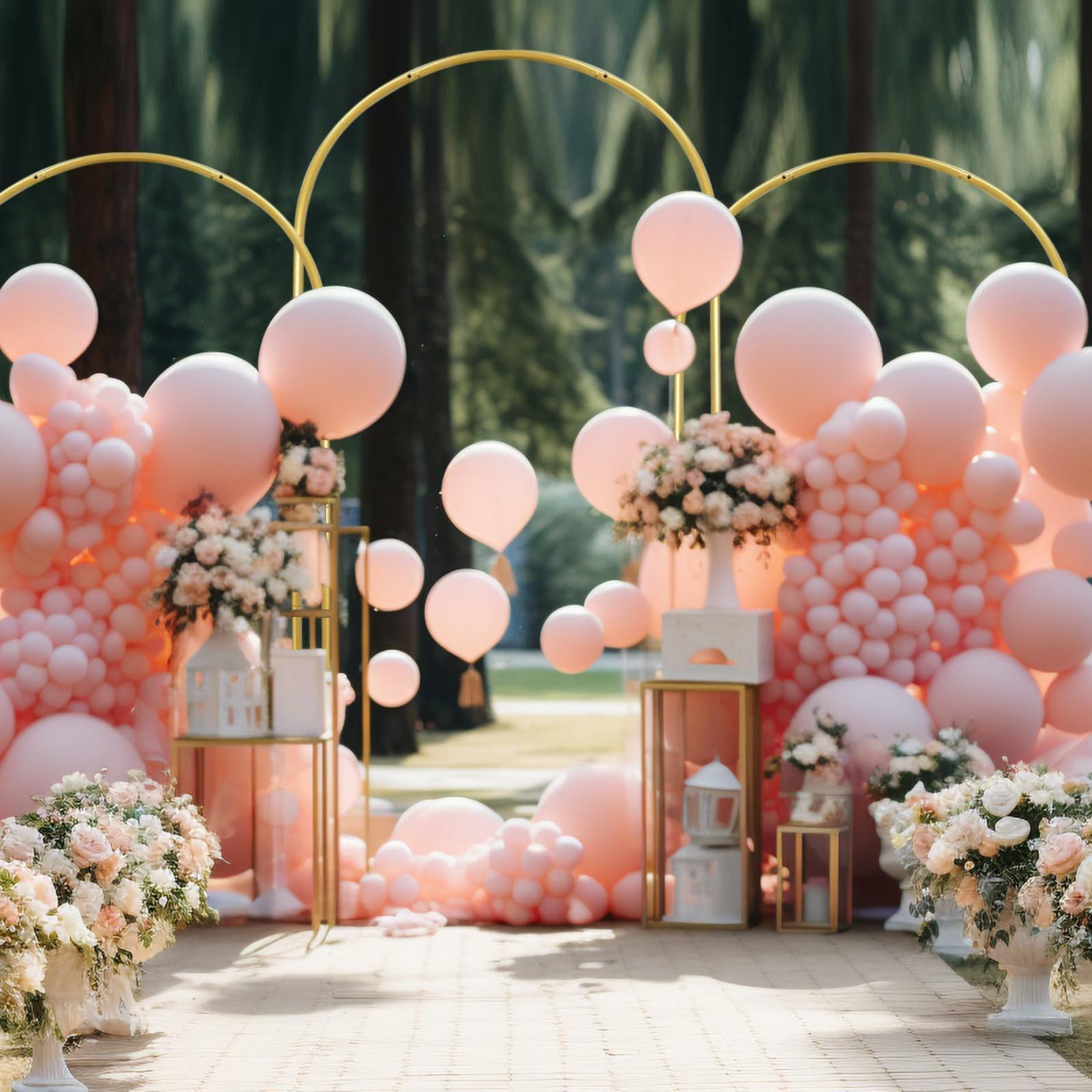 1,8 m per arco di nozze, supporto per feste, fiocchi di nozze per cerimonia, supporto per palloncini, decorazione per feste di compleanno, cornice per porta dorata