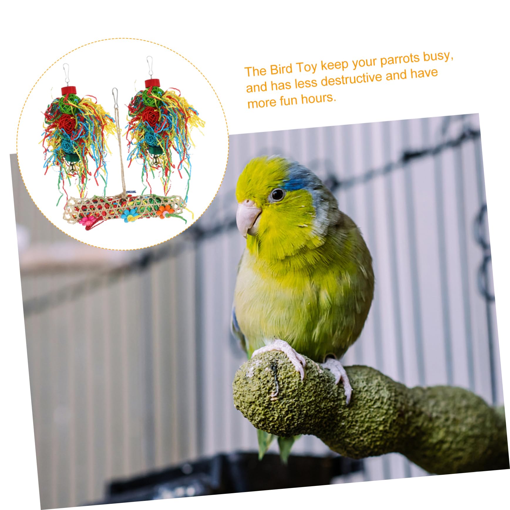Yardwe 9stücke Teiliges Vogelspielzeug Hängendes Kauspielzeug Für Wellensittiche Und Papageien Sicheres Und Langlebiges Zubehör Käfigdekoration Und Beschäftigung
