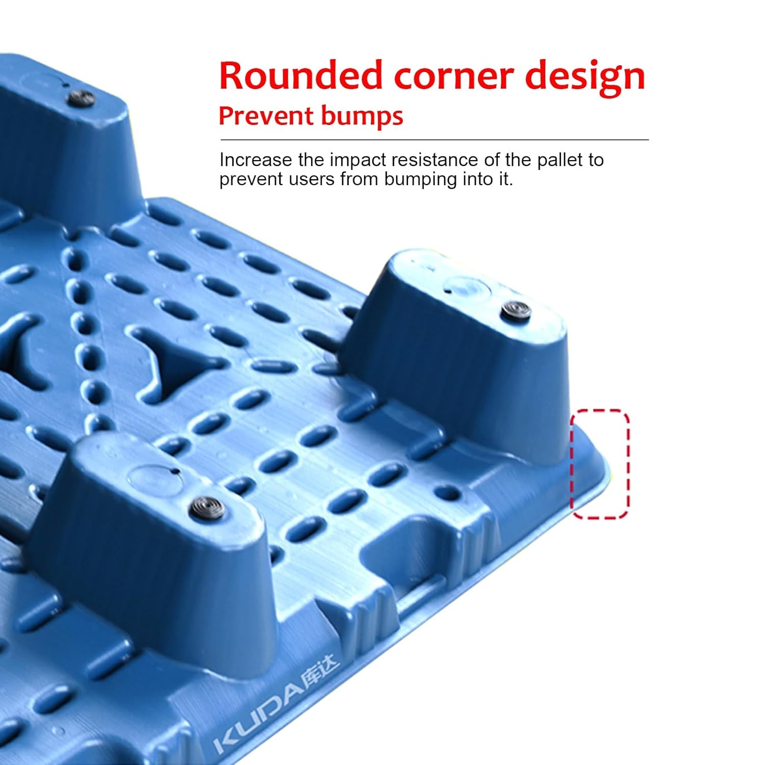 Blue Plastic Pallets, 4 Way Stackable Recycled High Density Polyethylene Pallet, Plastic pallets for Basement Storage, for Garages, Kitchen and Basement(100x80cm/39x31in)