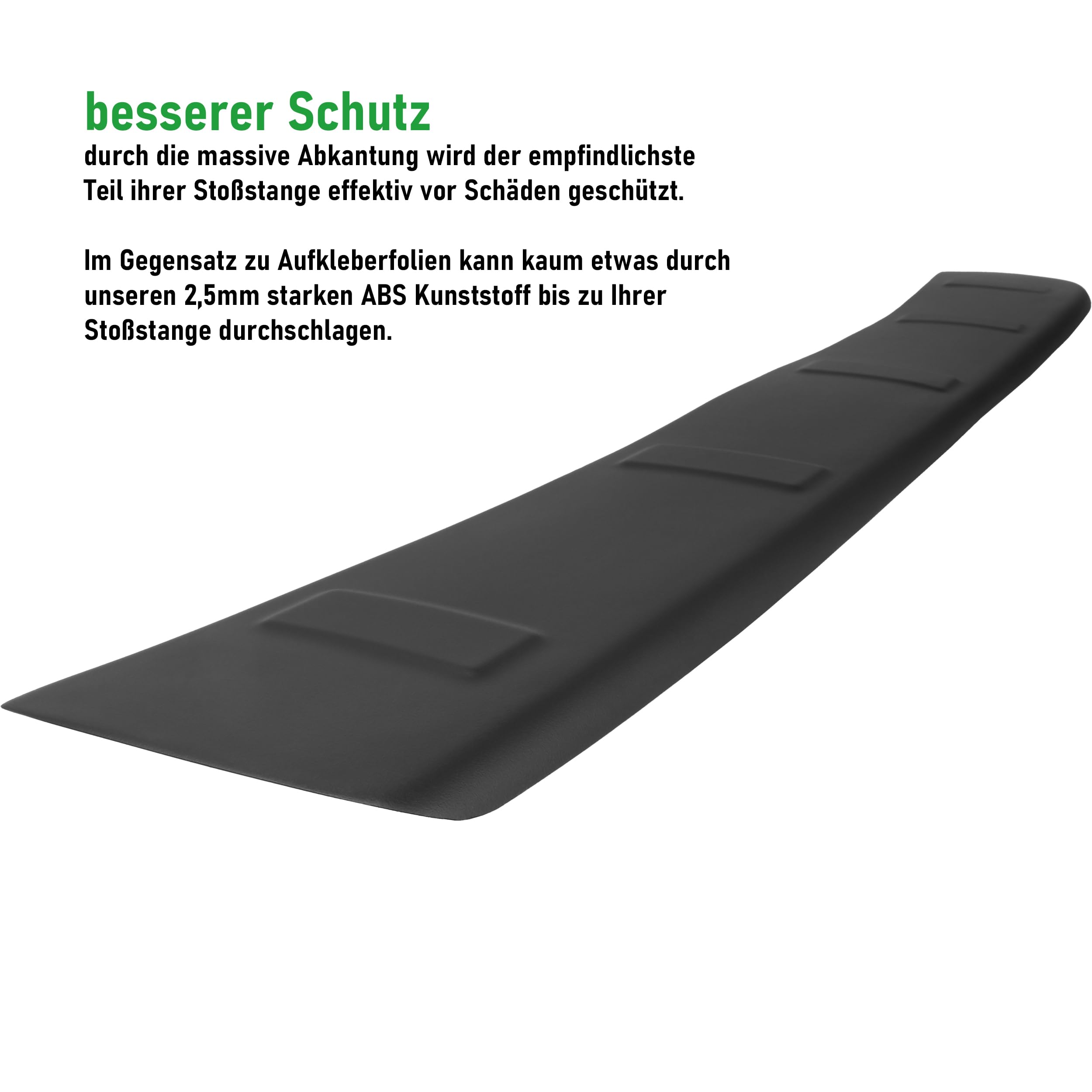 RECAMBO Protector de umbral de carga de plástico ABS, compatible con Citroen Berlingo III/K9/BJ a partir de 2018, resistente y de ajuste preciso, protección óptima para el parachoques