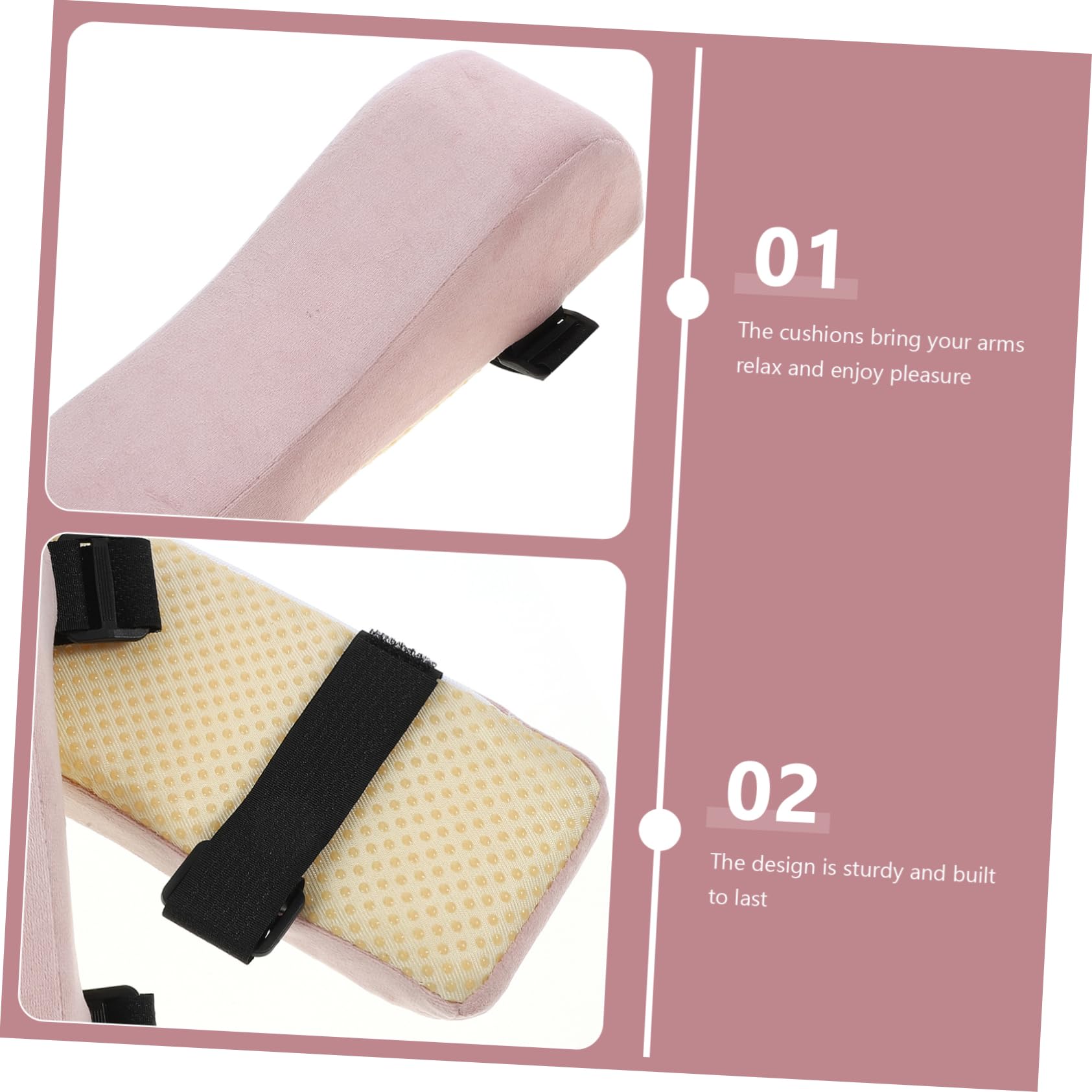 Almohadillas para Reposabrazos de Oficina Rosas de Felpa 2 Unidades