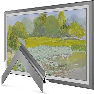 Graphite Scoop 3" Color Chip Alloy Deco TV Frame (32",43",50",55",65",75",85") Compatible ONLY with Samsung The Frame and Pro TVs (Fits 2021-2025, LS03A,LS03B,LS03C,LS03D,LS03FA,LS03FW)