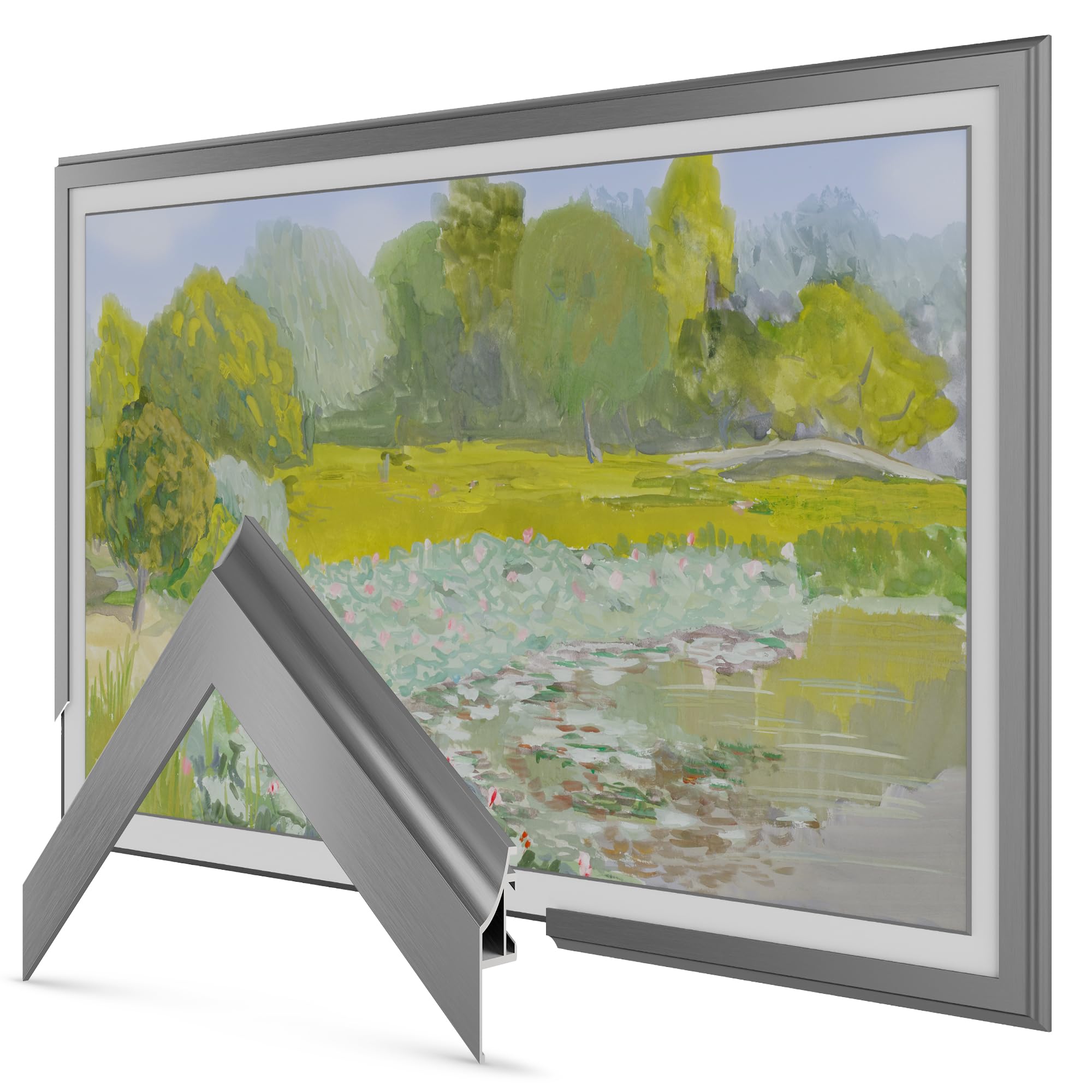 Frame My TV Deco s Alloy Scoop - Graphite Bezel Compatible ONLY with Samsung The (3β Color Chip)