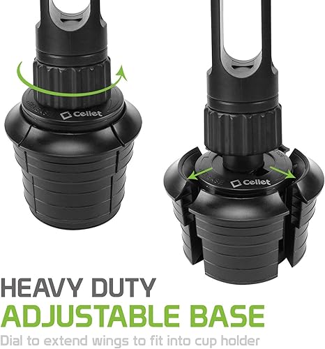 Miniatura 4 de Cellet Soporte universal para portavasos de automóvil, soporte para teléfono, ajustable, compatible con todos los teléfonos inteligentes Apple,