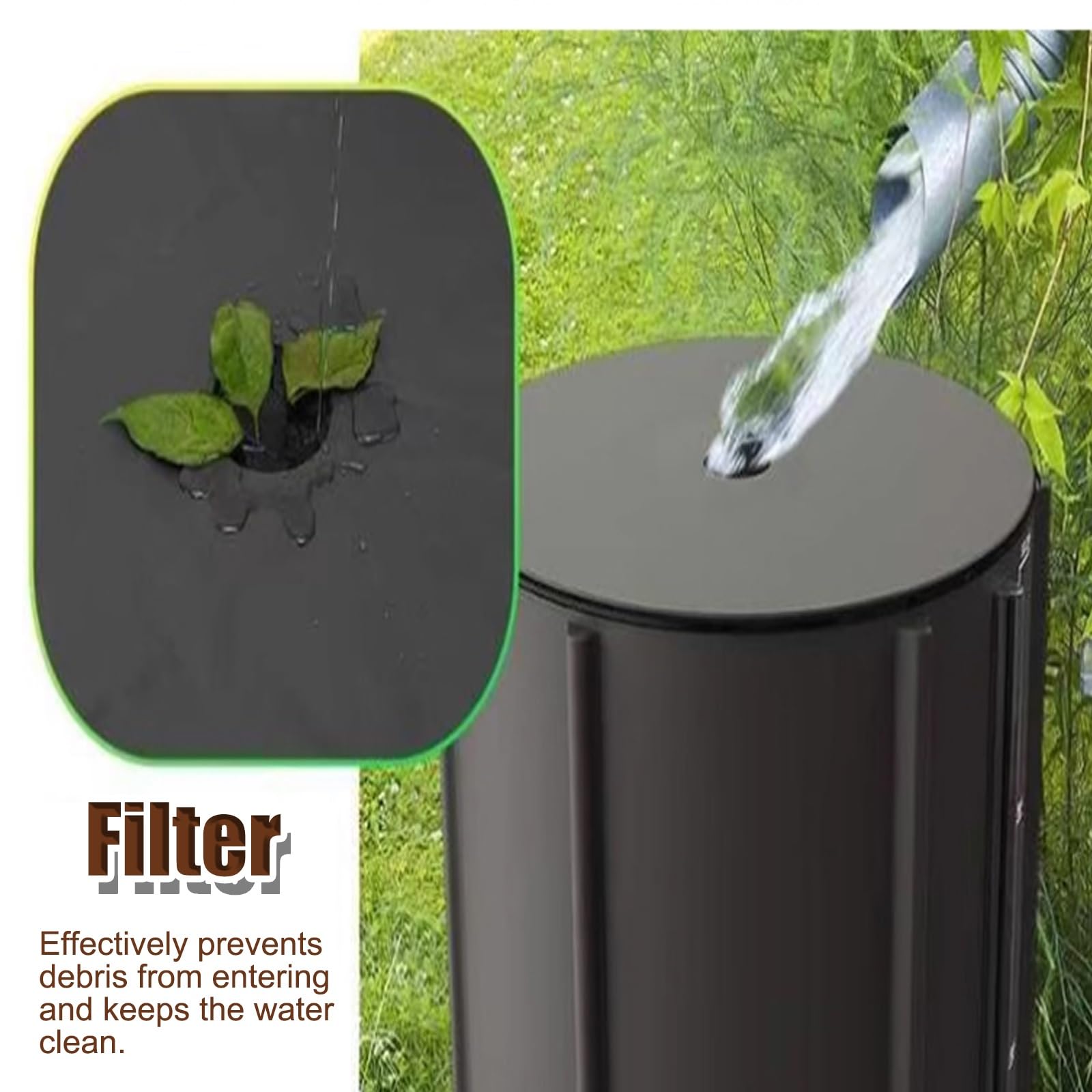 Sistema portátil de recolección de Agua de Lluvia de 1000 l. Barril Plegable para Almacenamiento de Agua para riego de Jardines. Solución para recolección de Agua de Lluvia.