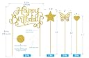 SVM CRAFT® Butterfly Happy Birthday Cake Topper, Exclusive Toppers 7 Pcs Item kit for Girls Birthday Cakes Decorations in First, Second,Third,13Th,16th, Birthdayday Or Butterfly Theme Party Celebration gallery image