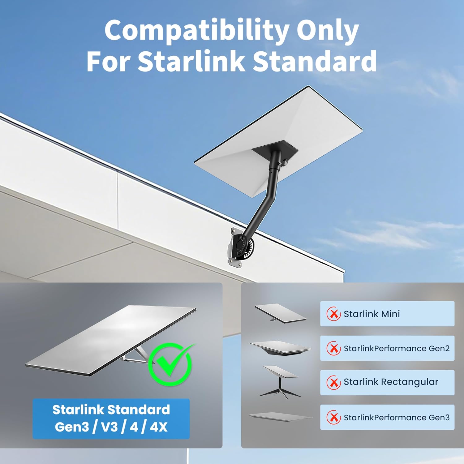Starlink Mount for Standard Gen3/V3/4/4X