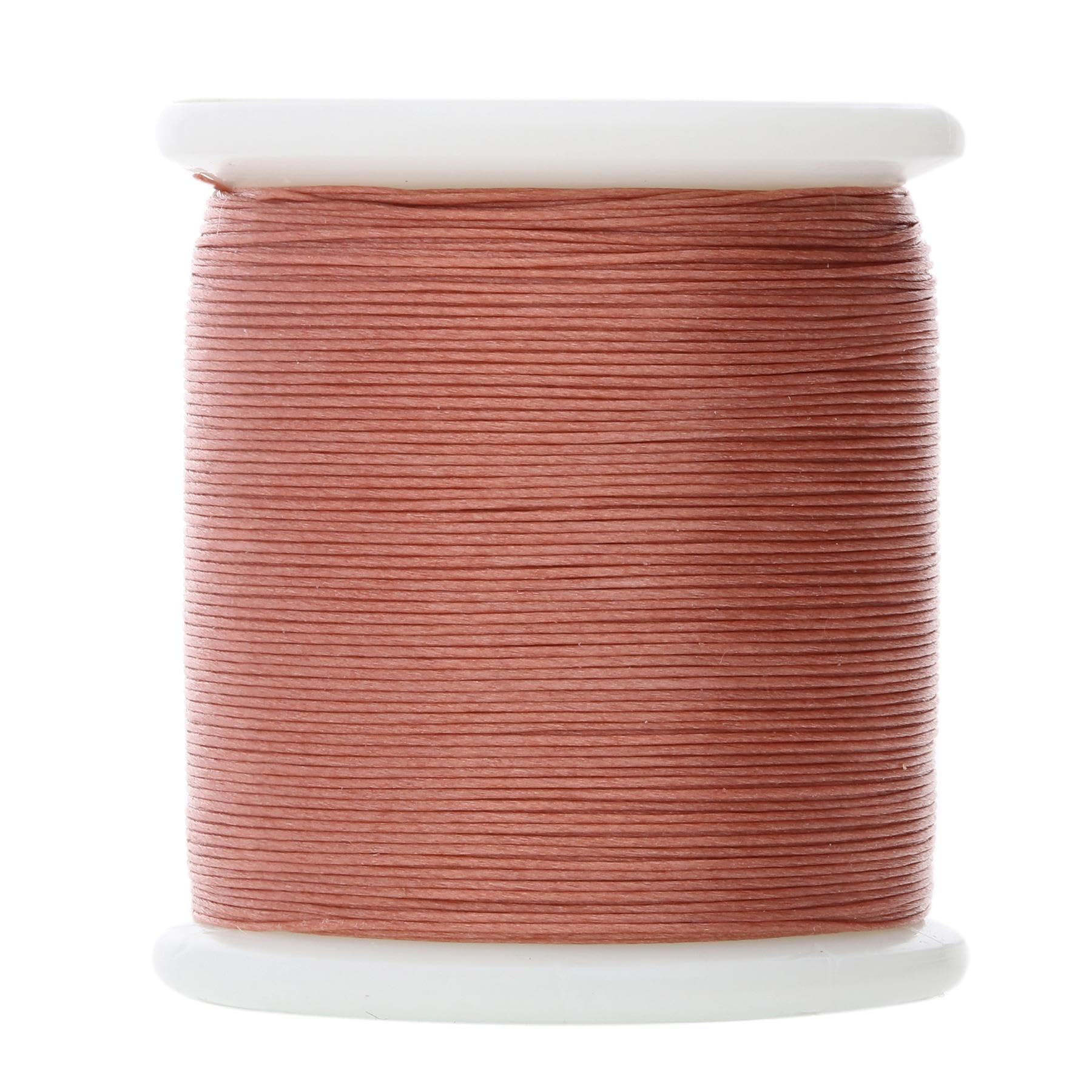 KO nić, nylonowa nić do koralików, kolor morelowy, japoński, wstępnie woskowany 100% nylon, 330TEX, odporne na plątanie sznurków, 50 metrów, pudełko 12 sztuk, zastosowanie do projektów koralików,