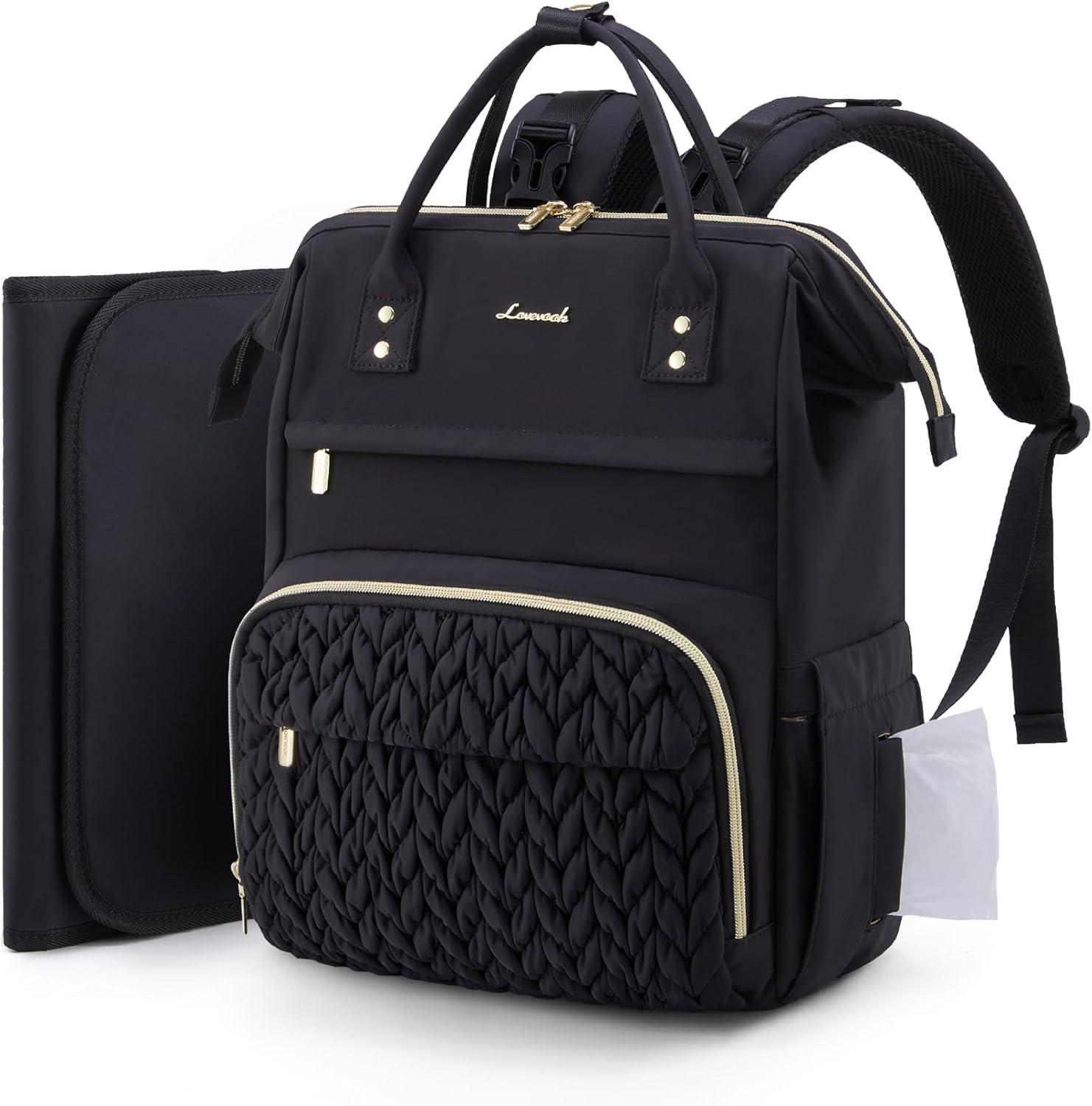 LOVEVOOK Diaper Bag Backpack, Baby Bag with Changing Station for Moms & Dads, Large Waterproof Mommy bag with Stroller Buckles, Travel Essential Baby Shower for Boys and Girls LOVEVOOK Diaper Bag Backpack, Baby Bag with Changing Station for Moms & Dads, Large Waterproof Mommy bag with Stroller Buckles, Travel Essential Baby Shower for Boys and Girls