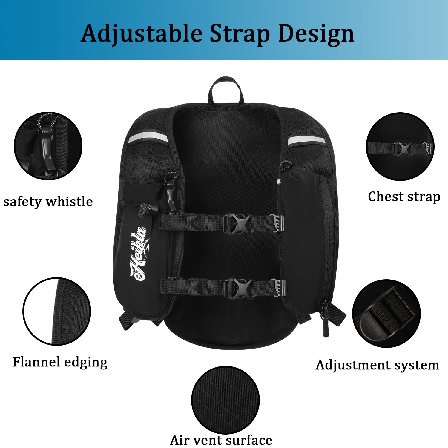 Mochila de hidratación, mochila de agua ligera con bolsa de agua de 2 litros para correr, chaleco de hidratación para senderismo, correr, ciclismo, senderismo