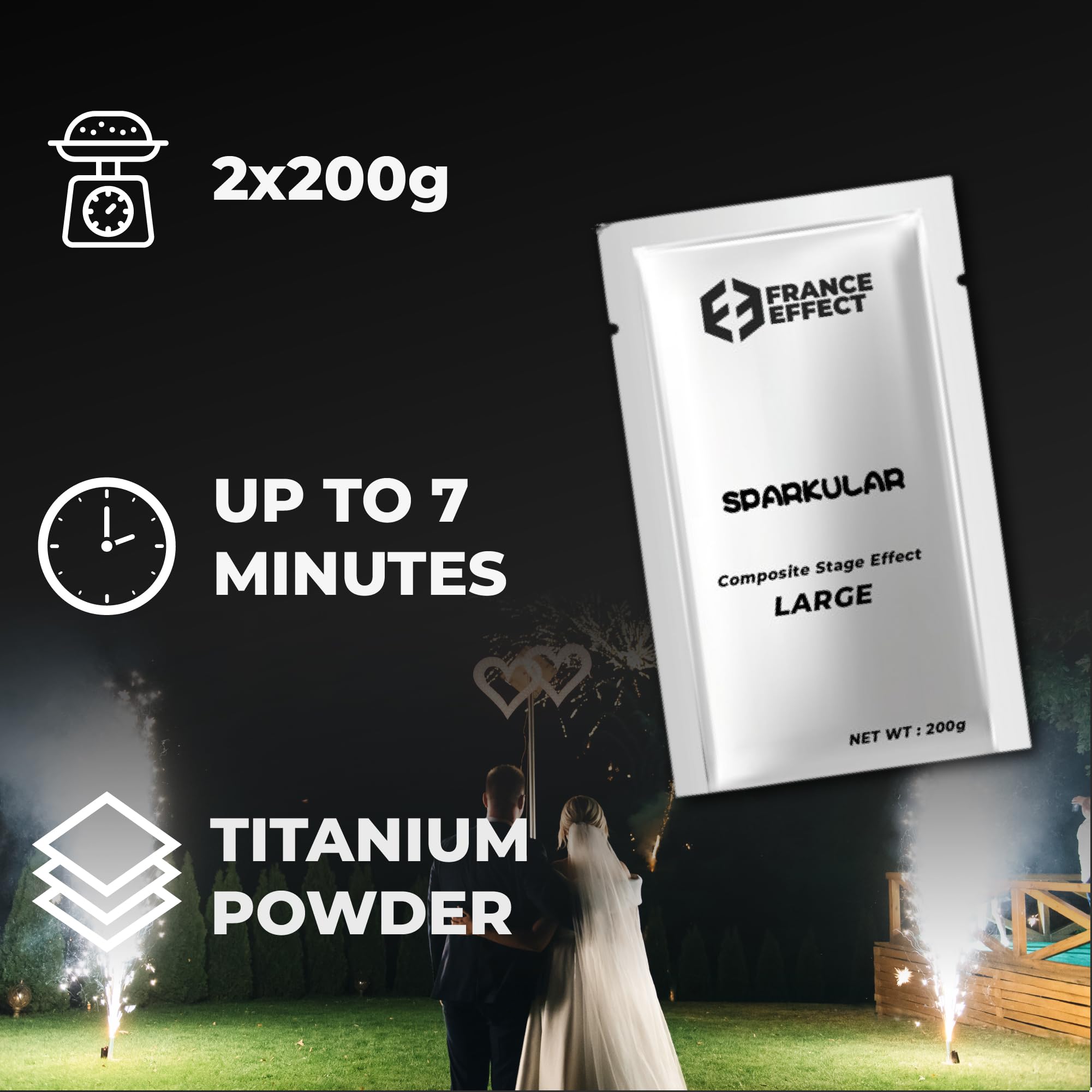 Sparkular Magic Powder® (200g) - Ricarica Premium per Macchine a Effetto Scintilla Fredda (2 x 200g) | Prestazioni a Lunga Durata