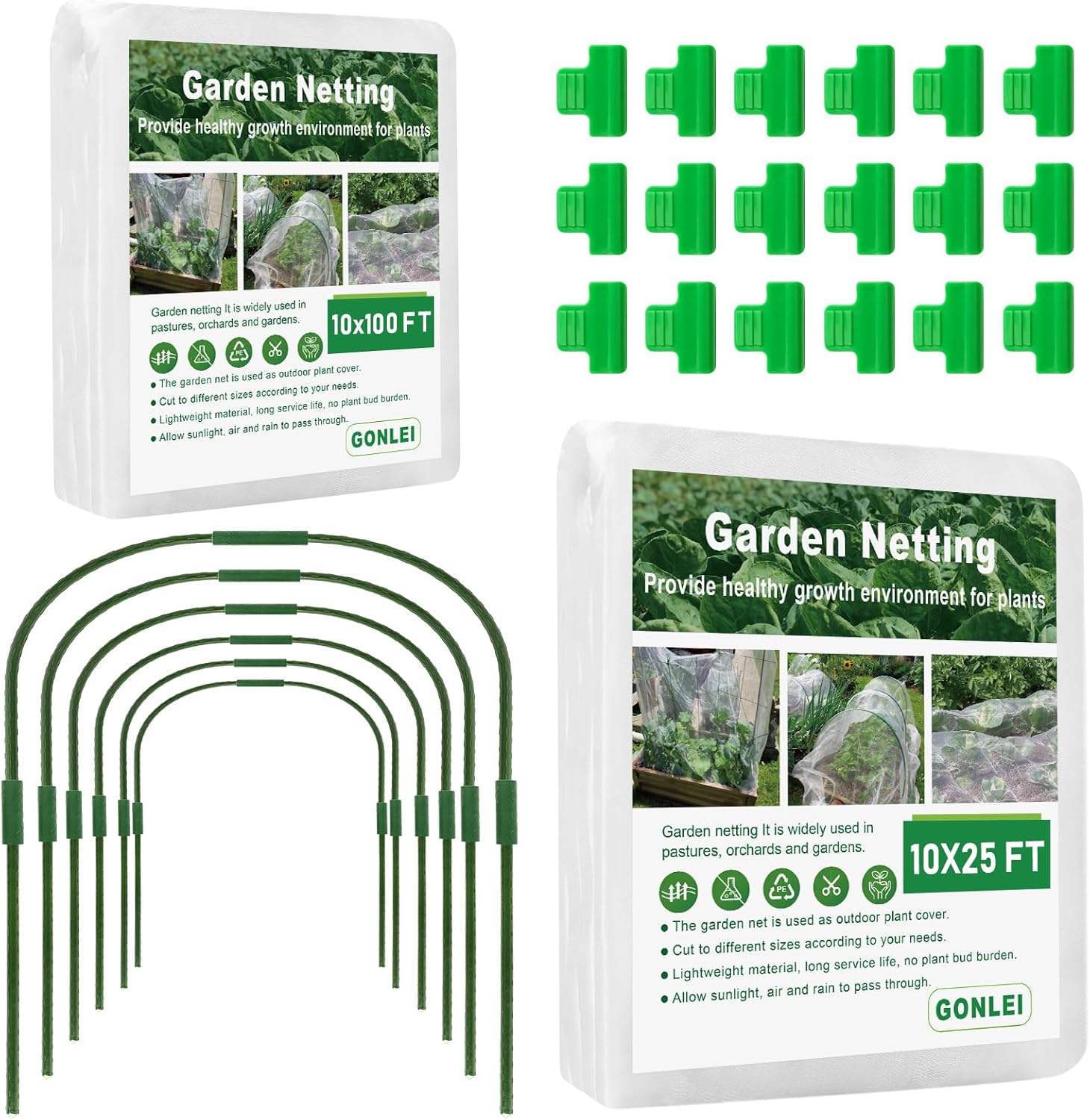 Garden Netting 1P Kit 10 * 25FT+1P 10 * 100FT
