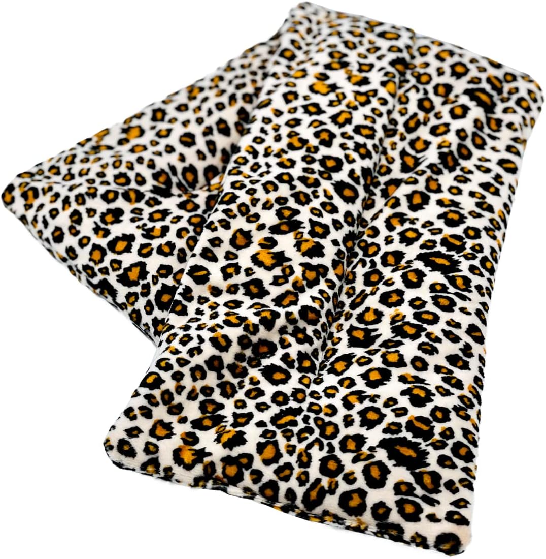 SMUG Microwave Heating Pad for Neck and Shoulders | Neck Heating Pad Microwavable | Hot & Cool Therapy Heat Wrap with Lavender Oil | Therapeutic Calming Pain Relief Wheat Bag | Leopard