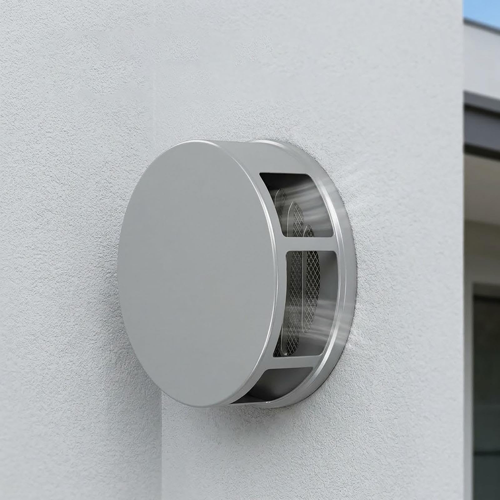 Wand Abluftgitter Edelstahl 304 Rund Wetterschutzgitter Entlüftungsgitter