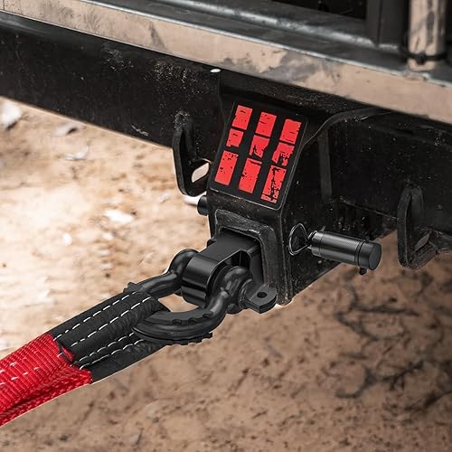 Miniatura 153 de Nilight Receptor de enganche de grillete de 2 pulgadas, 45000 libras, resistencia a la rotura, grillete de anillo en D de 3/4 pulgadas con pasador