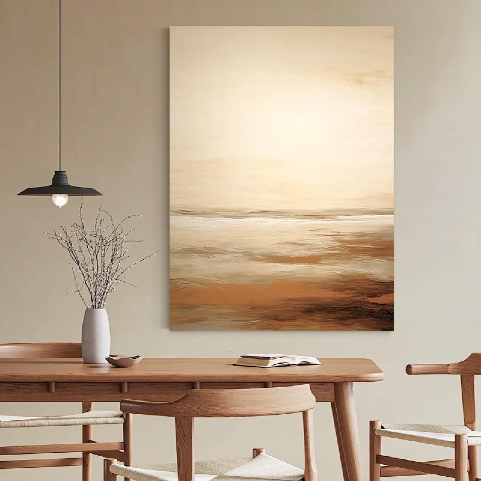 Peinture de style crème lever de soleil pour une atmosphère douce