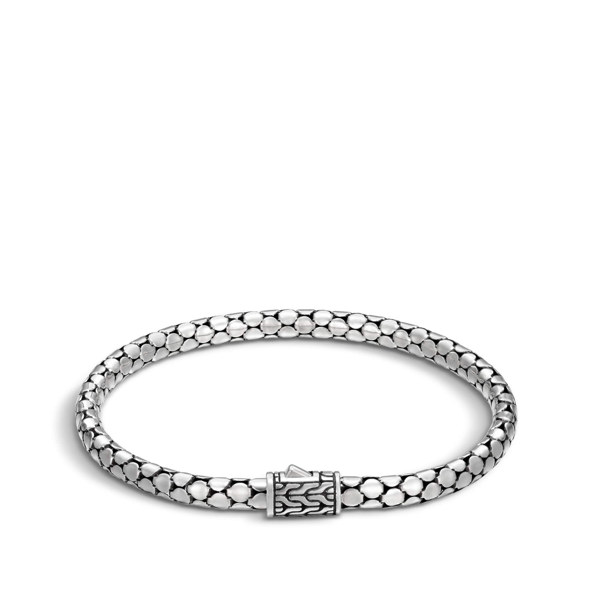 John HardyJohn Hardy Dot Collection, Women's Bracelet, 4.5MM 925-Sterling Silver, Luxury Women's Wrist Bracelet with Pusher Clasp