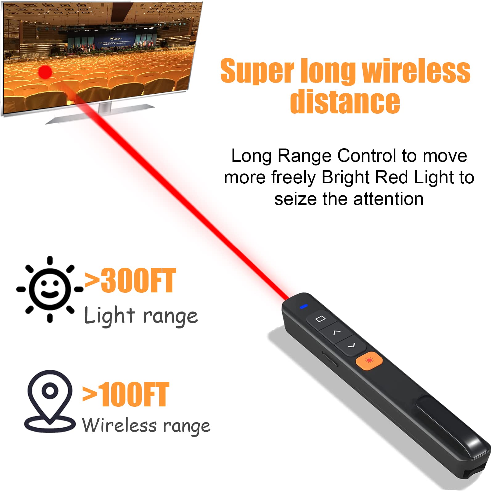 Presentatore Wireless Con Puntatore Laser - Telecomando Per PowerPoint USB-C E USB-A - Foto 9