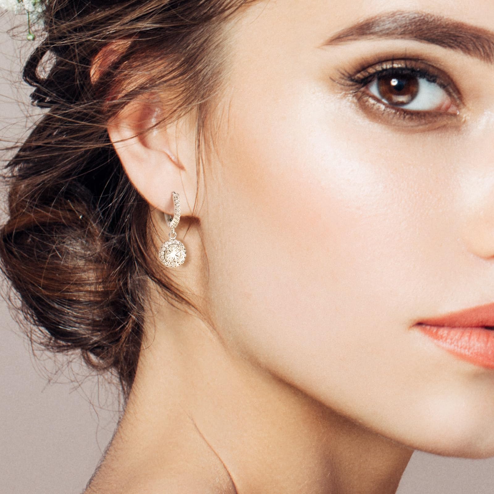 ABSOLUTE - Aretes de moissanita para mujer, regalo para ella, aretes de plata de ley 925 para mujeres y hombres, color D, claridad VVS1, aretes de moissanita para mujeres y niñas, promesa de