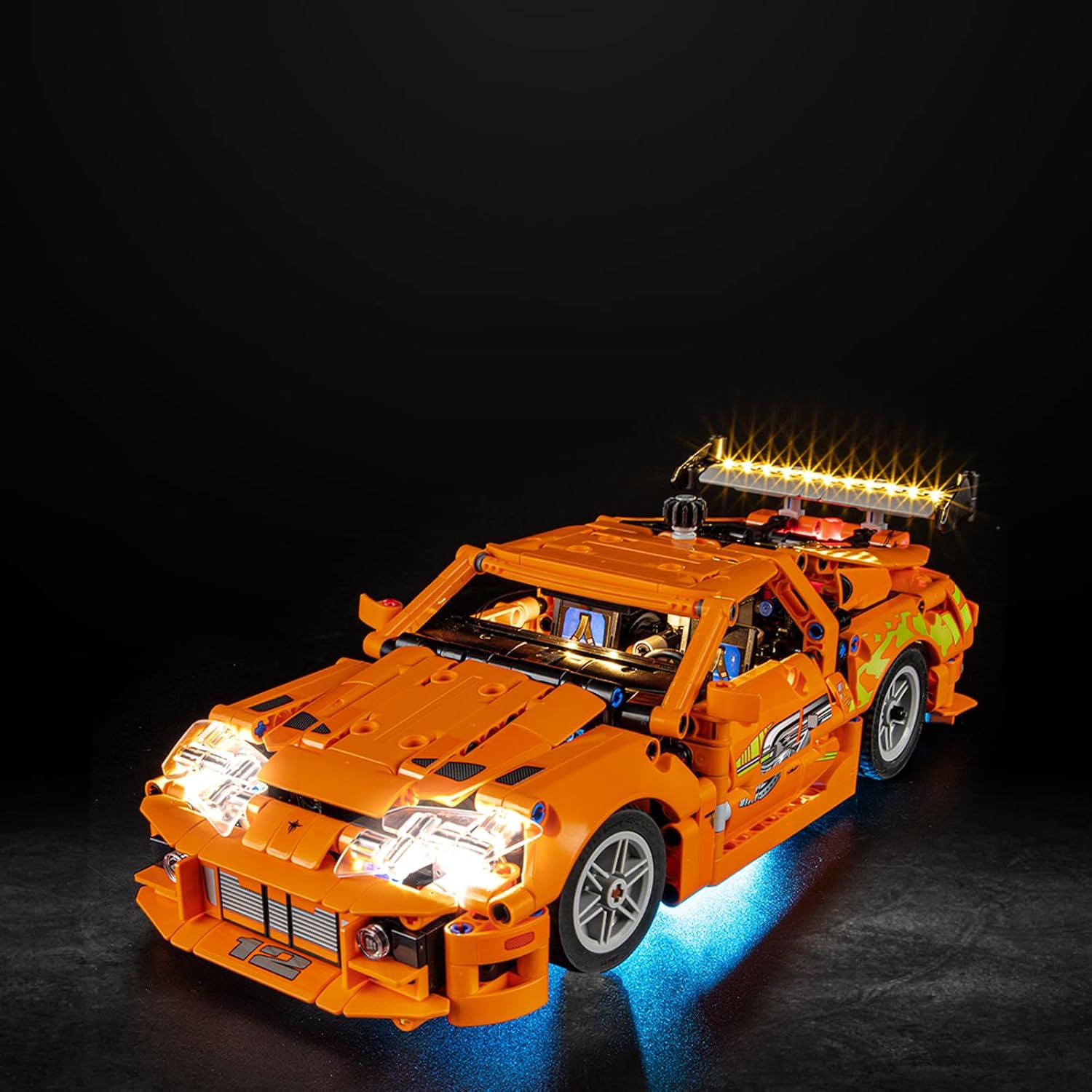 Vaodest Led Light for Lego 42204 Fast and Furious Supra-MK4 Building Blocks Model,Design and Configuration Compatible with Model 42204 (Led Light Only, Not Building Block Kit)
