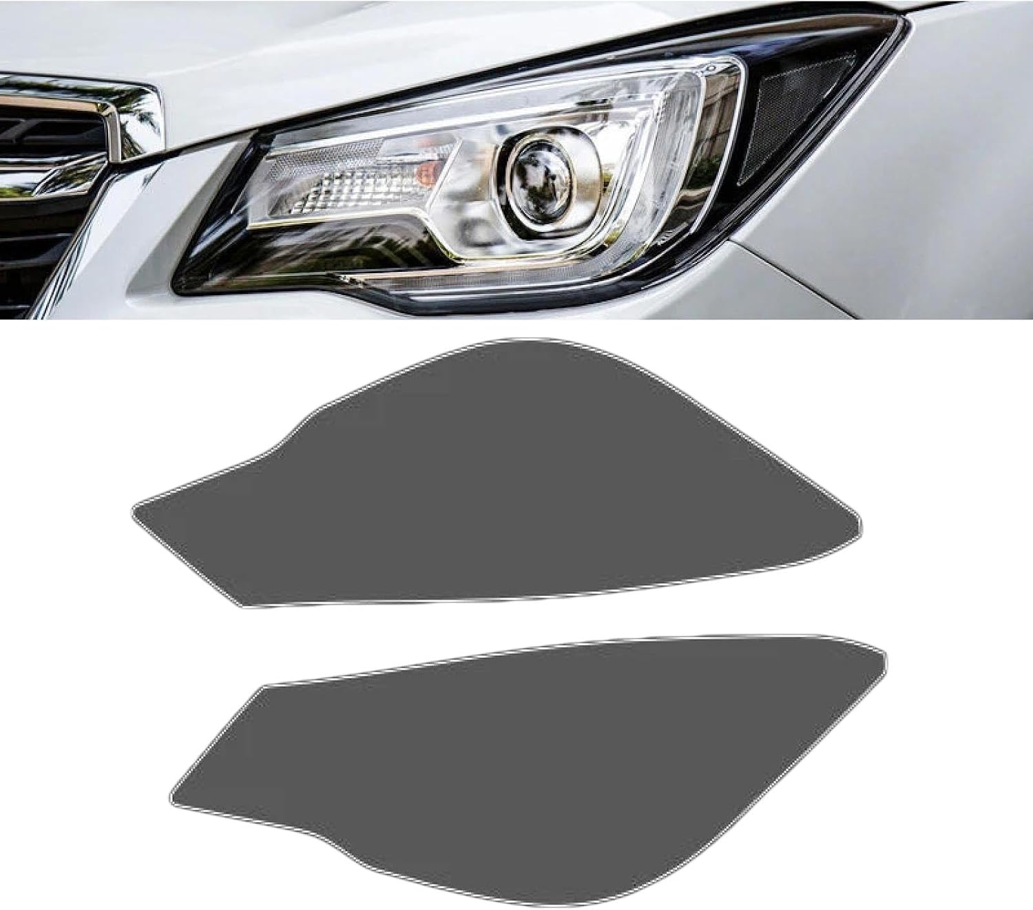 車のヘッドライト保護フィルム for スバル フォレスター 2013-2018 用、車外装ヘッドライトフィルム 透明フロントランプテ