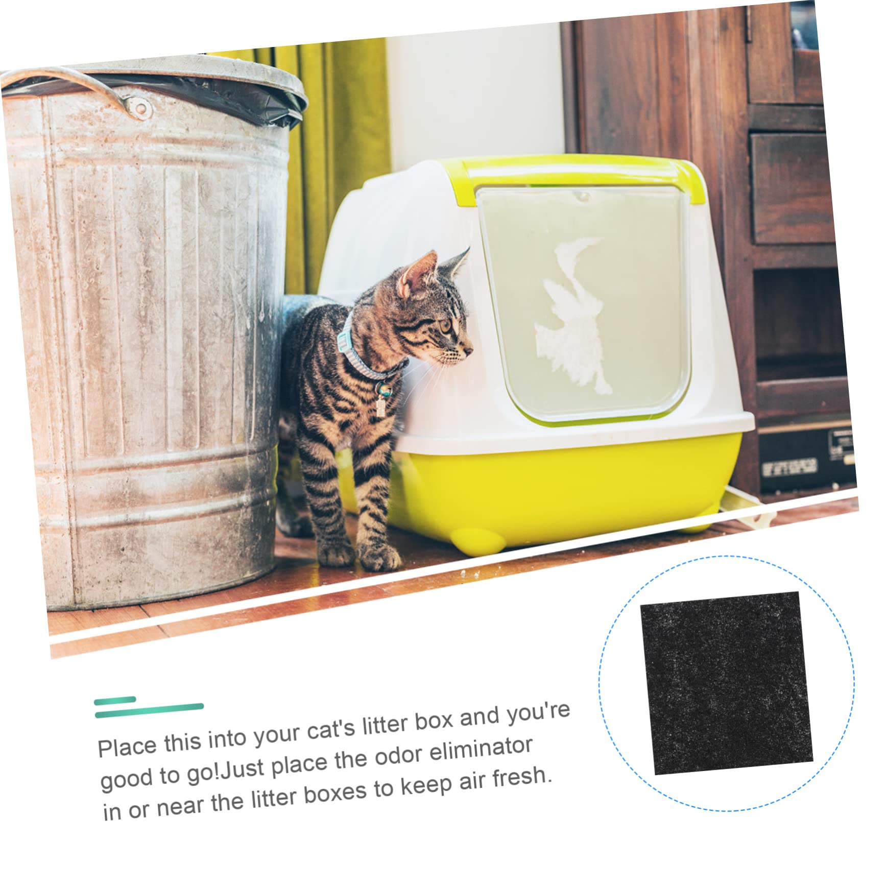 Happyyami 72stücke Aktivkohle Filterplatten Für Katzenstreu Geruchsneutralisierer Für Katzentoiletten Effektive Luftreinigung Für Frisches Zuhause