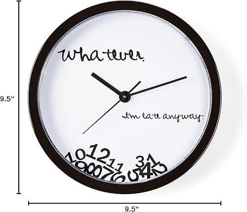 Miniatura 6 de CafePressLate AnywayExclusivo 10" decorativo reloj de pared